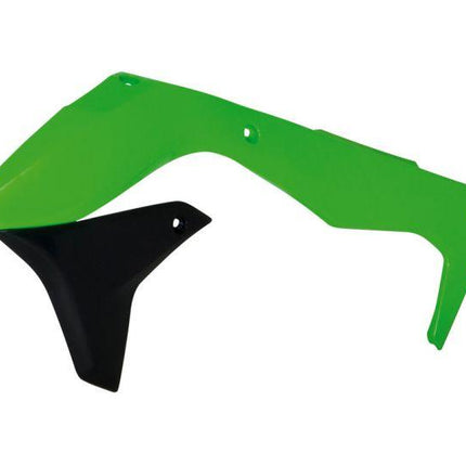 Radiator Scoops 2016-18 KX450F, Rtech R-CVKXFVENR16, Green/black