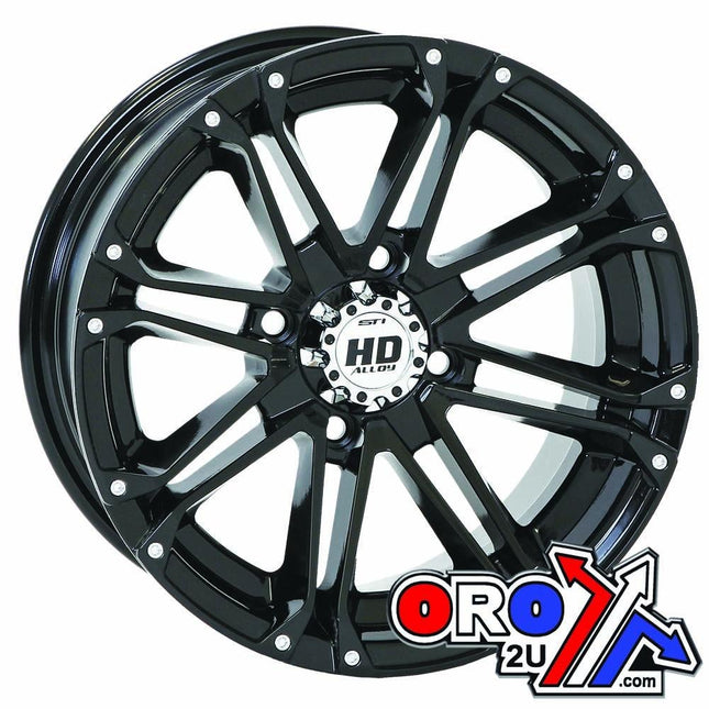 Scratched - Rim Alu Sti 12x7 4/110 Black, 12HD311 Wheel Offset 2+5