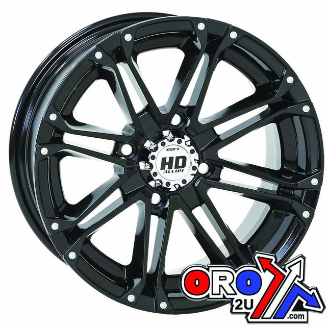 Rim Alu Sti 12x7 4/137 Black, 12HD317 Wheel Offset 5+2