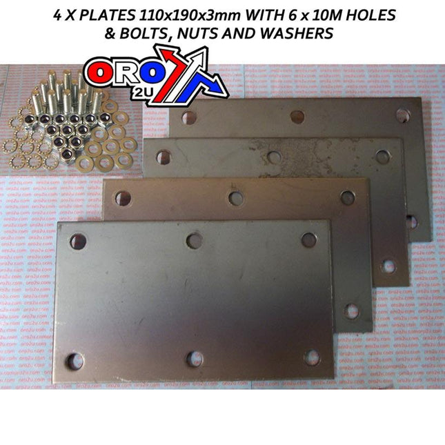 Axle 4x Plate's & Bolts Kit