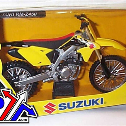 Model Die Cast Suzuki RM-Z 450 2014, Yellow, Scale 1:12, Newray 57643