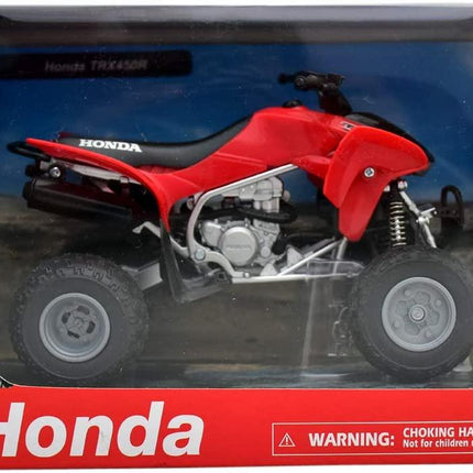 Model Die Cast Honda Hrc Trx 450R, Red And Black, Scale 1:12, Newray 57093A