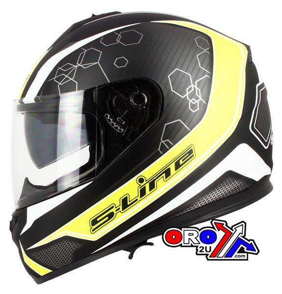 Helmet Road Xl 62 Black/yellow, Full Face S440 Double Visor, S-line IFF8G1005