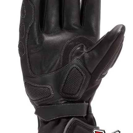 Glove Black Leather Carbon, Protector, Waterproof