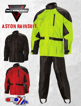 Aston Rainsuit Bk/ye 2X Large, Nelson-rigg Black/yellow, AS-3000-HVY-05-XX