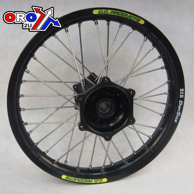 18x2.15 Wheel Gas Gas Bk/bk Cc, MX-6031 Rim Bk DID, Hub Black, 4 Bearing Super Strong Hub
