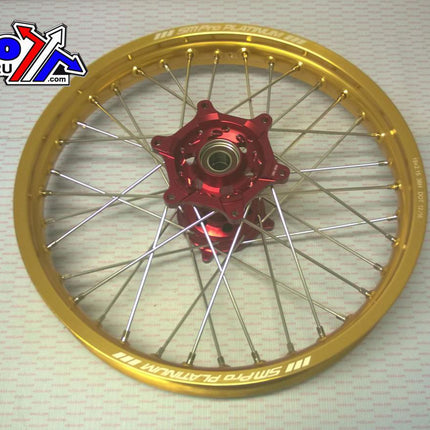 19x2.15 Wheel Hon Gloss Gold / Red, Gloss Gold Rim / Gloss Red Hub, SP012.03.81.02.99 MX-9022