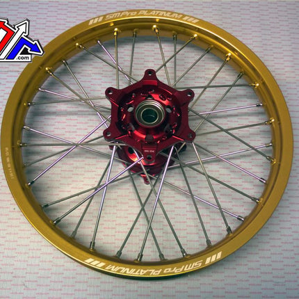 19x1.85 Wheel Hon Gd Gloss/red, MX-9012 Gold Rim, Red Hub, SP01203820299 Gloss Rim