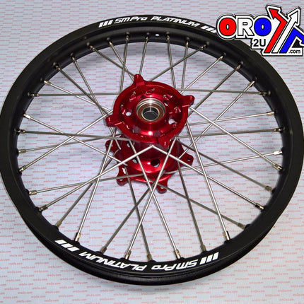 19x1.85 Wheel Hon Black/red Matt Finish, MX-9110 Bk Rim / Red Hub, SP047.03.82.51.99 Matt Rim