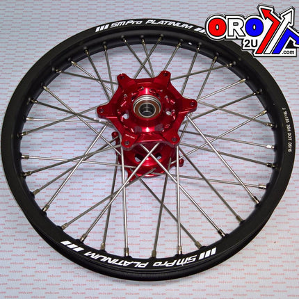 19x1.85 Wheel Hon Black/red Matt Finish, MX-9110 Bk Rim / Red Hub, SP047.03.82.51.99 Matt Rim