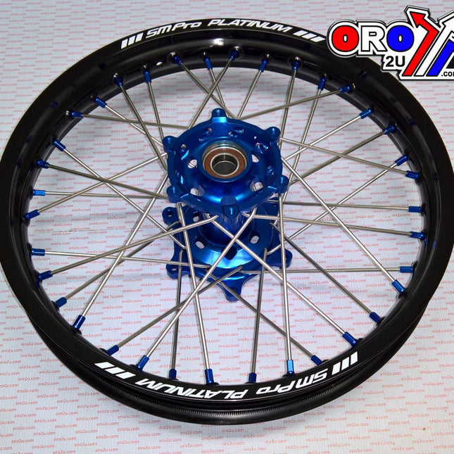 19x2.15 Wheel Husky Black/blue, MX-5020 Black Rim, Blue Hub, SP05204810104 Blue Nipples