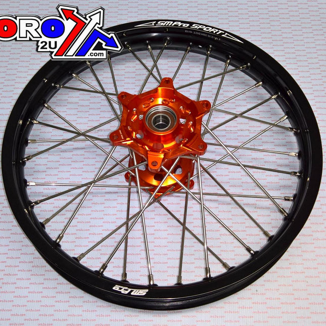 19x1.85 Wheel KTM Blk/orange, MX-5011 Rim Black, Hub Orange, SP05206820199 Gloss Rim