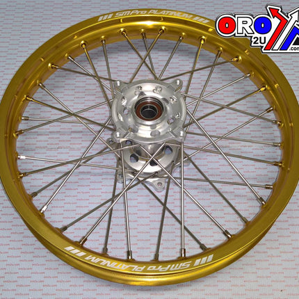 19x2.15 Wheel RMZ 07-18 Race, MX-3020 Gloss Gold Rim,gloss Silver Hub, SP063.00.81.02.99 Gloss Rim