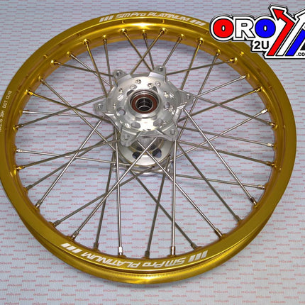 19x1.85 Wheel RMZ 07-23 Race, MX-3010 Gloss Gold Rim,gloss Silver Hub, SP063.00.82.02.99 Gloss Rim