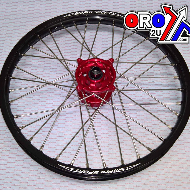 21x1.60 Wheel RMZ 05-23 Race, MX-3001 Gloss Black Rim,gloss Red Hub, SP175.03.80.01.99 Gloss