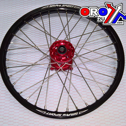 21x1.60 Wheel RMZ 05-23 Race, MX-3001 Gloss Black Rim,gloss Red Hub, SP175.03.80.01.99 Gloss