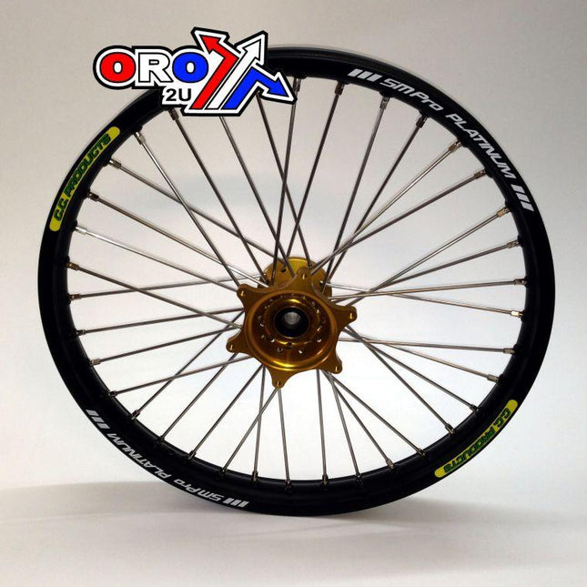 21x1.60 Wheel Yam Bk/gd Cc, Rim Bk Sm Pro, Hub Gold Front, 53-1092112116012SM Pro