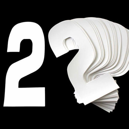 2 WHITE 8No.20cm. PACK