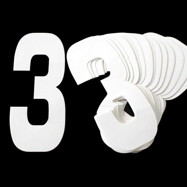 3 WHITE 8No.20cm. PACK