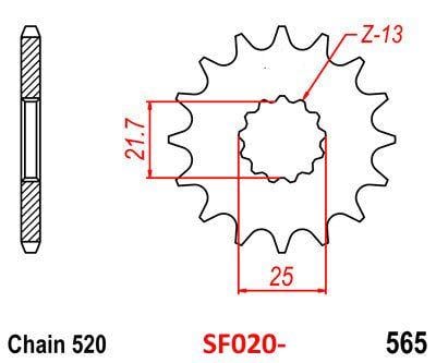 Front Sprocket 12T [JTF565.12]