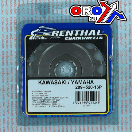 Front Sprocket Renthal 289, Kawasaki/yamaha 289--520-16P
