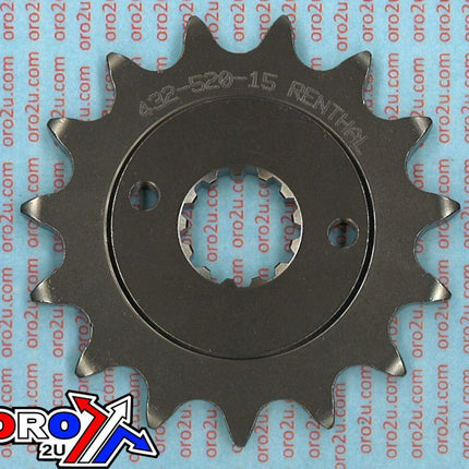 Front Sprocket Renthal 432, Suzuki/kawasaki ATV 432-520-15, 432--520-15GP