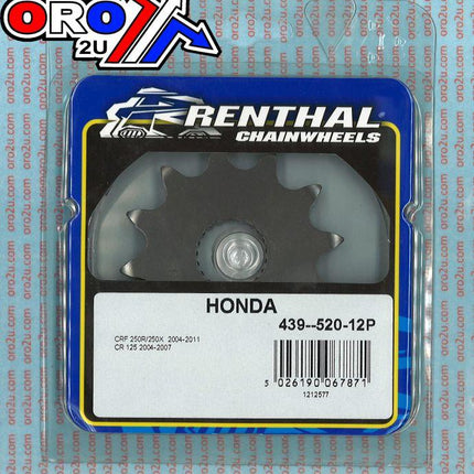 Front Sprocket Renthal 439, Honda 439--520-12P, 43952012