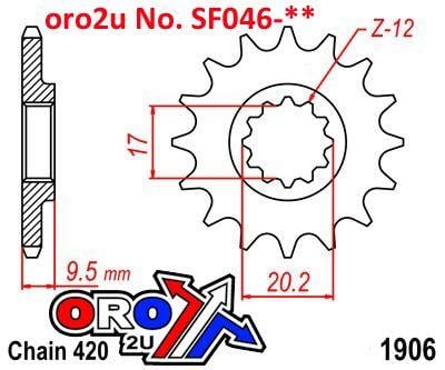 Front Sprocket 14T [JTF1906.14] 420