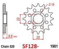 Front Sprocket 14 [JTF1901.14] 520, Front Sprocket 14-T 50033029014 79233029014
