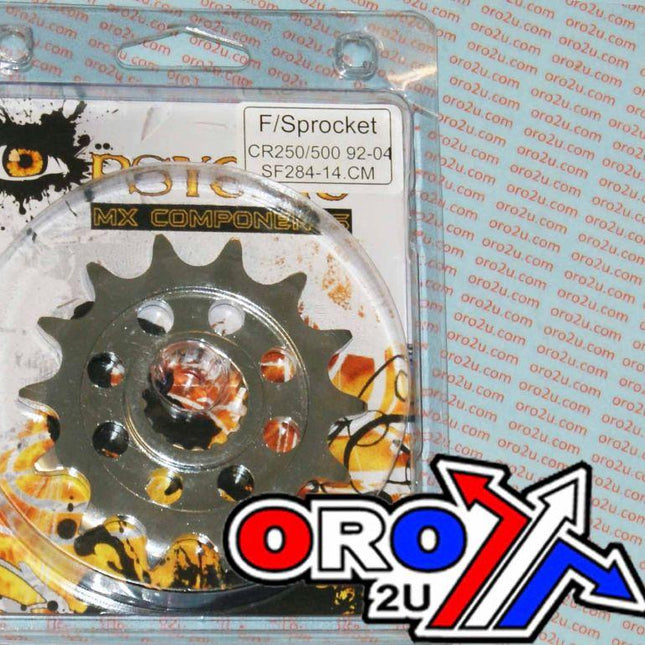 Front Sprocket 14 [JTF284.14] 520, Light Chromolly