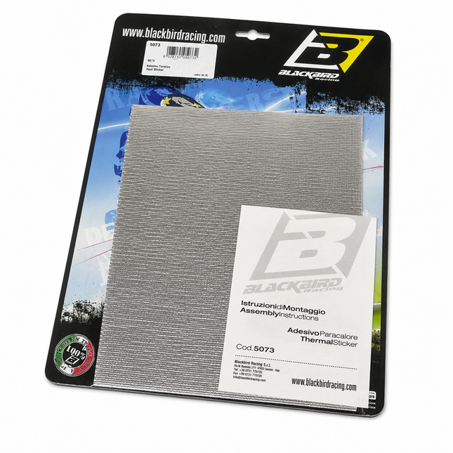 Self-Adhesive Aluminium Thermal Heat Shield Sticker Sheet 25 x 20 cm Blackbird 5073