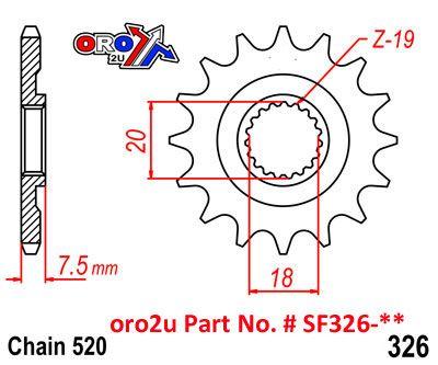 Front Sprocket JTF326 [520], TG319