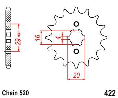 Front Sprocket 12 [JTF421/422.12] 520
