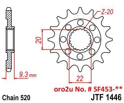 Front Sprocket 13 [JTF1446.13] 520