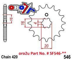 Front Sprocket 14 [JTF546.14] 420, Chromolly