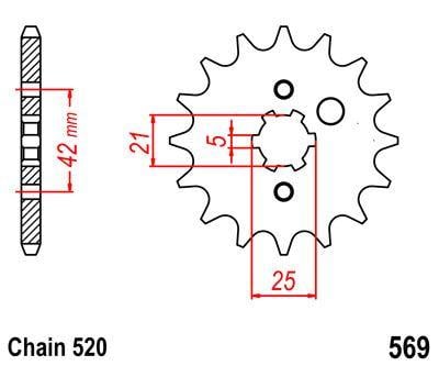 Front Sprocket 15 [JTF569.15] 520