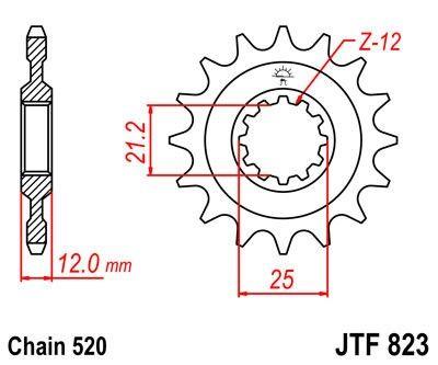 Front Sprocket 15 [JTF823.15] 520