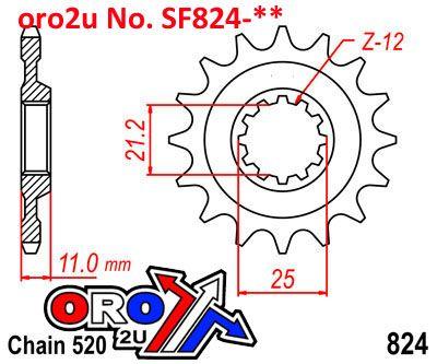 Front Sprocket JTF824 Kyoto