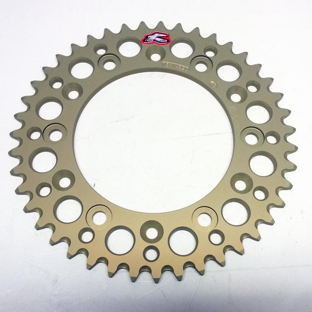 Rear Sprocket Alloy Renthal, Renthal Grooved Hard Anodised, Ultralite 154W-520-43GHA