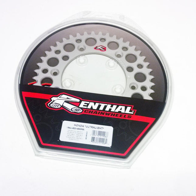 Rear Sprocket Alloy Renthal, Ultralite 154U-520-45GRSI Silver