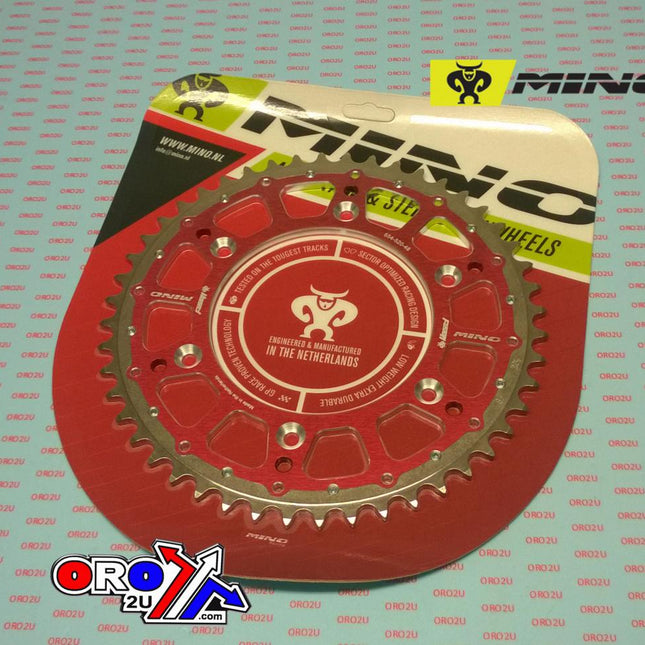 Mino Rear Sprocket Fusion 2-RING, 23-554-48 Red Steel/alloy