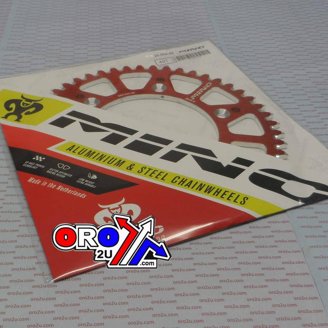 Mino Rear Sprocket Alloy Red 210, 25-554-49 Red