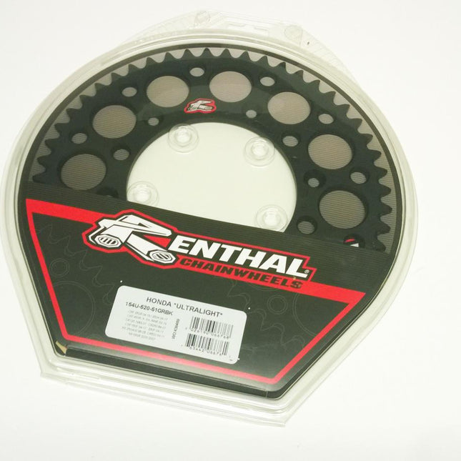 Rear Sprocket Alloy Renthal, Ultralite 154U-520-51GRBK