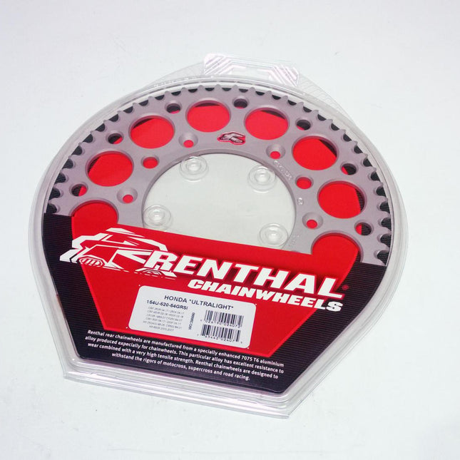 Rear Sprocket Alloy Renthal, Ultralite 154U-520-54GRSI Silver