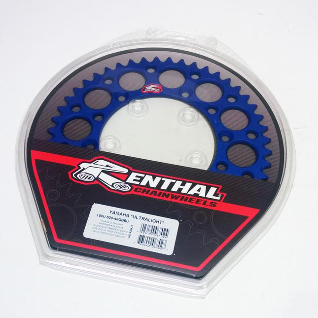 Rear Sprocket Alloy Renthal, Ultralite 150U-520-48GBBU Blue, 150U-520-48GBBU