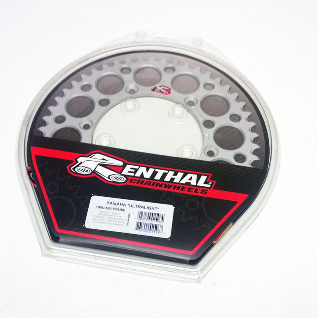 Rear Sprocket Alloy Renthal, Ultralite 150U-520-50GBSI Silver, 150U-520-50GBSI