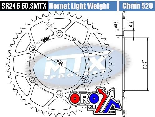 Rear Sprocket Steel Hard Light 11H-428-50 245/251-50