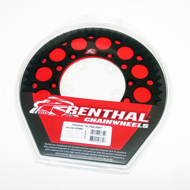 Rear Sprocket Alloy Renthal, Ultralite 150U-520-52GBBK Black