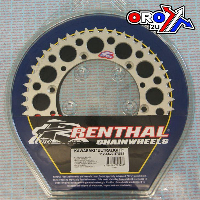 Rear Sprocket Alloy Renthal, Ultralite 112U-520-47GESI