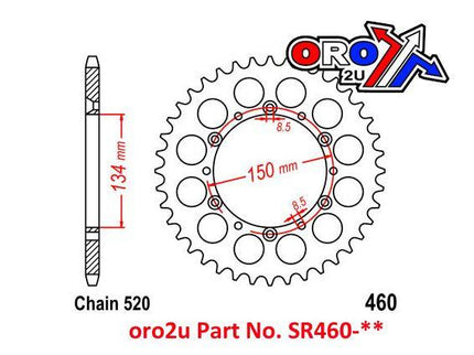 Rear Sprocket Alloy 48 [JTR460.48] 50, Silver